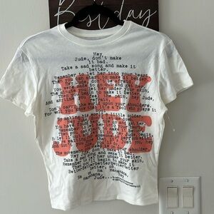Lyrics by Lennon and McCartney “Hey Jude” Tee. NWOT
